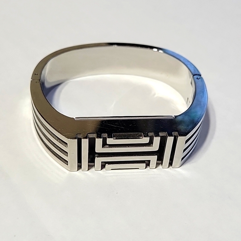 Tory Burch Silver Sport Fitbit Bangle/Bracelet Bangle Rhodium Plated